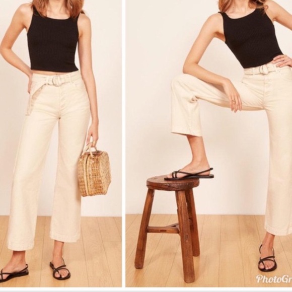 Reformation Madison Jean In White Size 